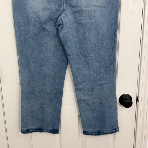 NYDJ Marilyn Straight Ankle Jeans Womens 16 Blue Stretch Patch Pocket - Picture 6 of 14